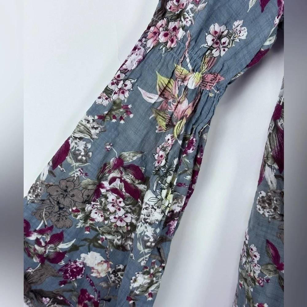 Women's Floral Poetic Sleeve Mini Dress - Picture 4 of 9